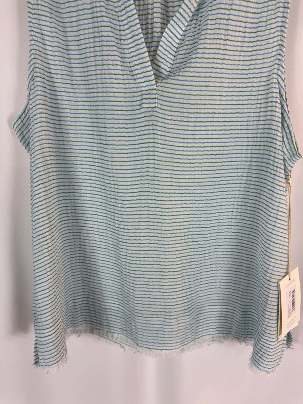 NWT Carve designs Size: M DYLAN TANK Relaxed Fit Tank color: green striped tank - Picture 6 of 15